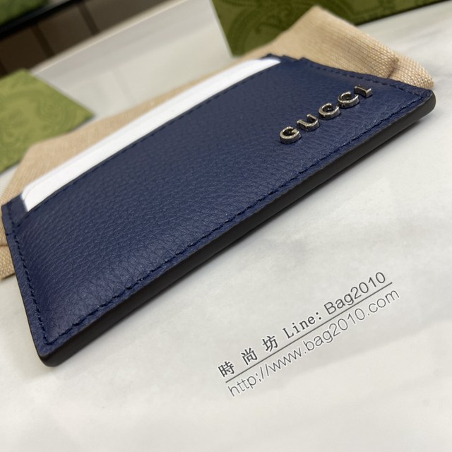 Gucci專櫃古馳最新款飾Gucci標識卡片夾男士系列卡包 jh2491型號：771157